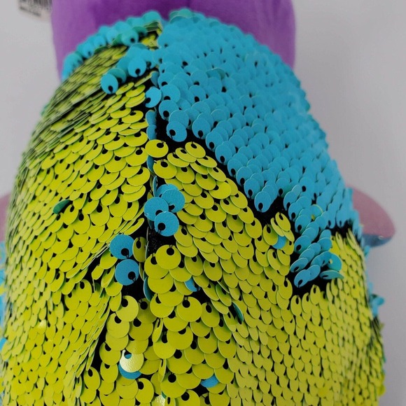 Flipazoo Plush Stuffed Animal 13" Hetal Hippo Janika Giraffe Sequin Reversible - Picture 8 of 11